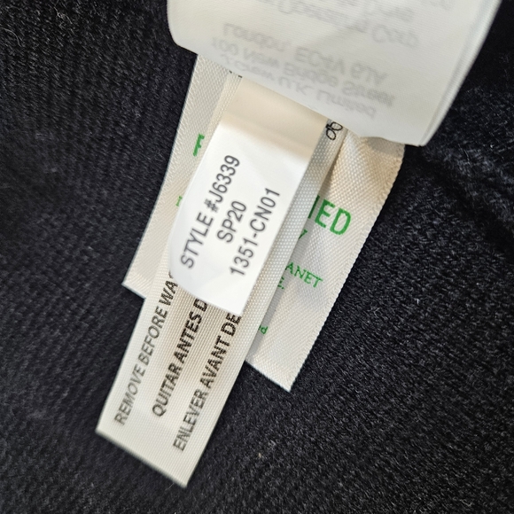 J.Crew Juliette Collarless Sweater Blazer Linen Blend Size Small Black EUC - Picture 4 of 10